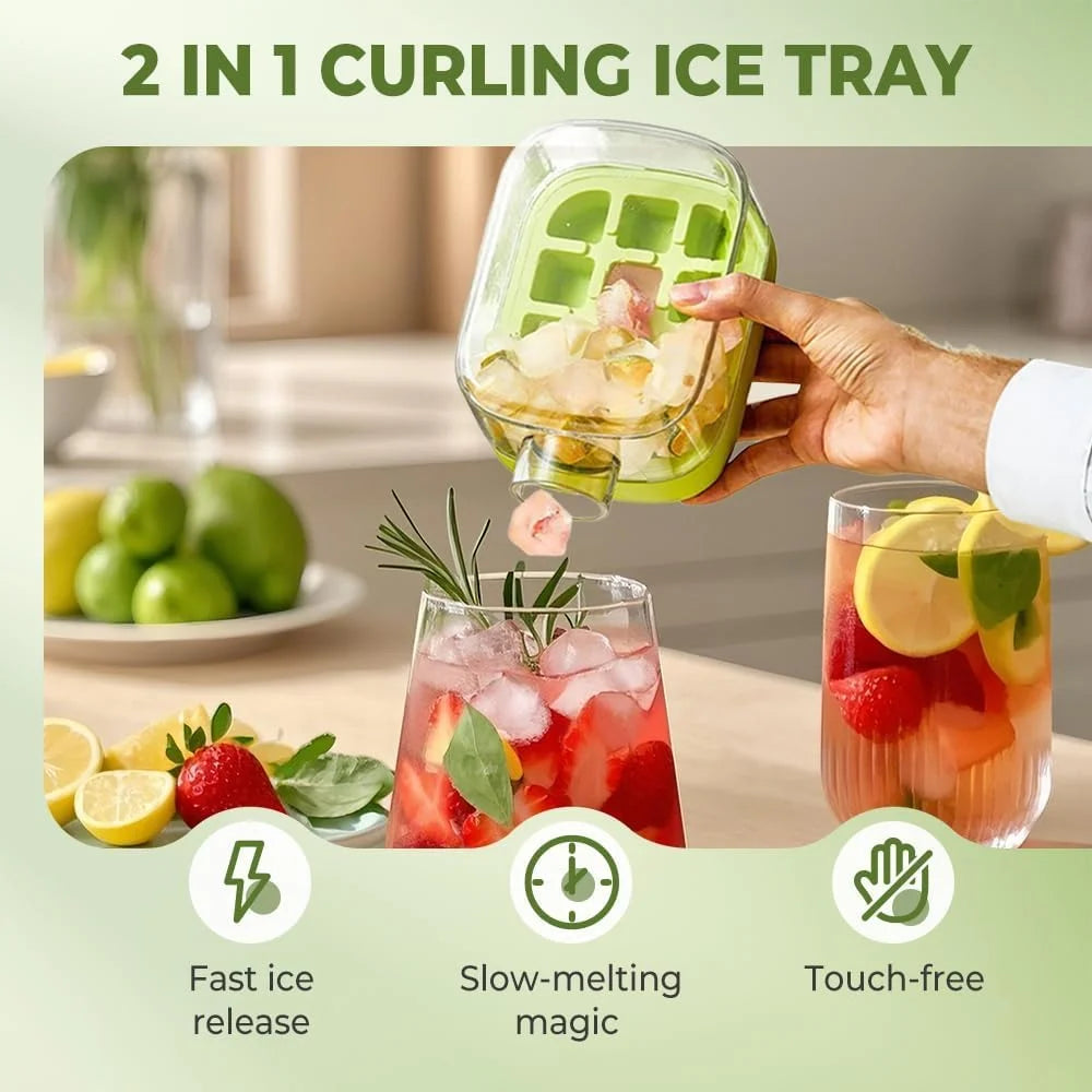 2 In 1 ice Cube Bottle with Straw
