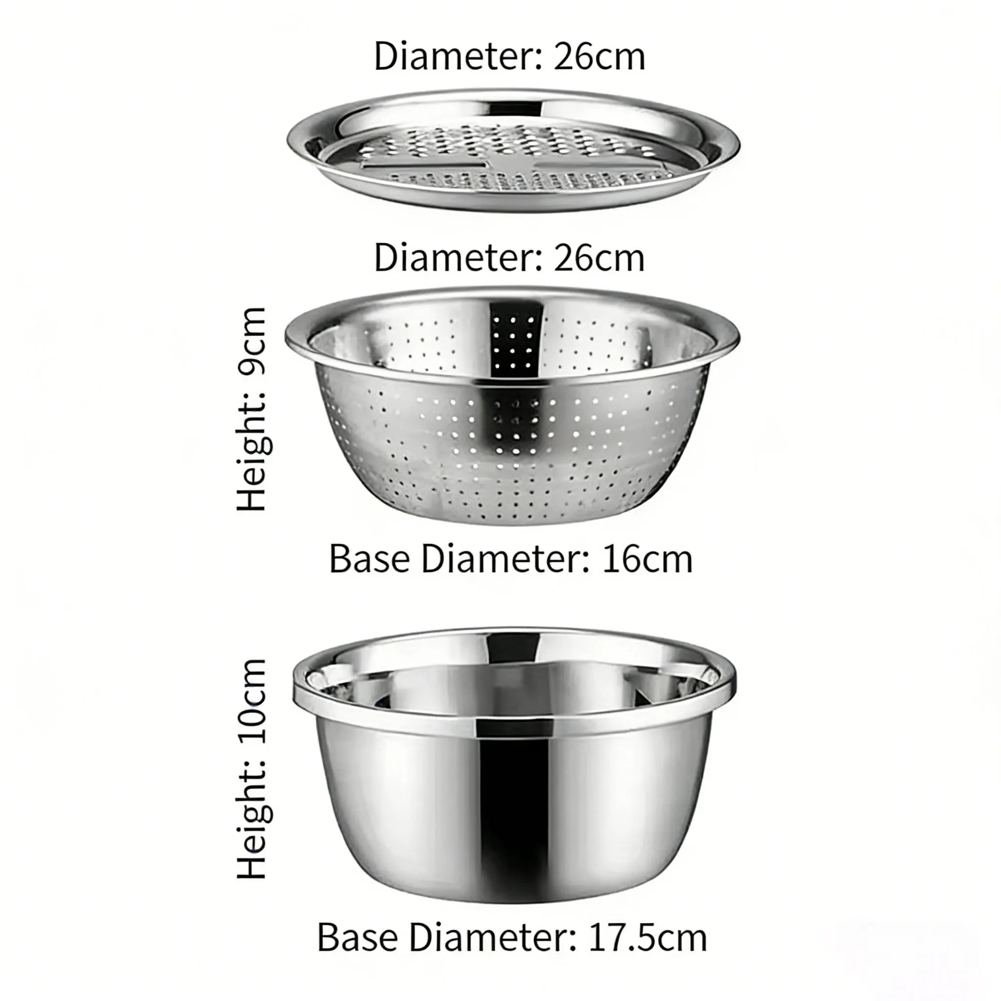 3pcs Stainless Steel Metal QX Kitchen Tools Food Chopper