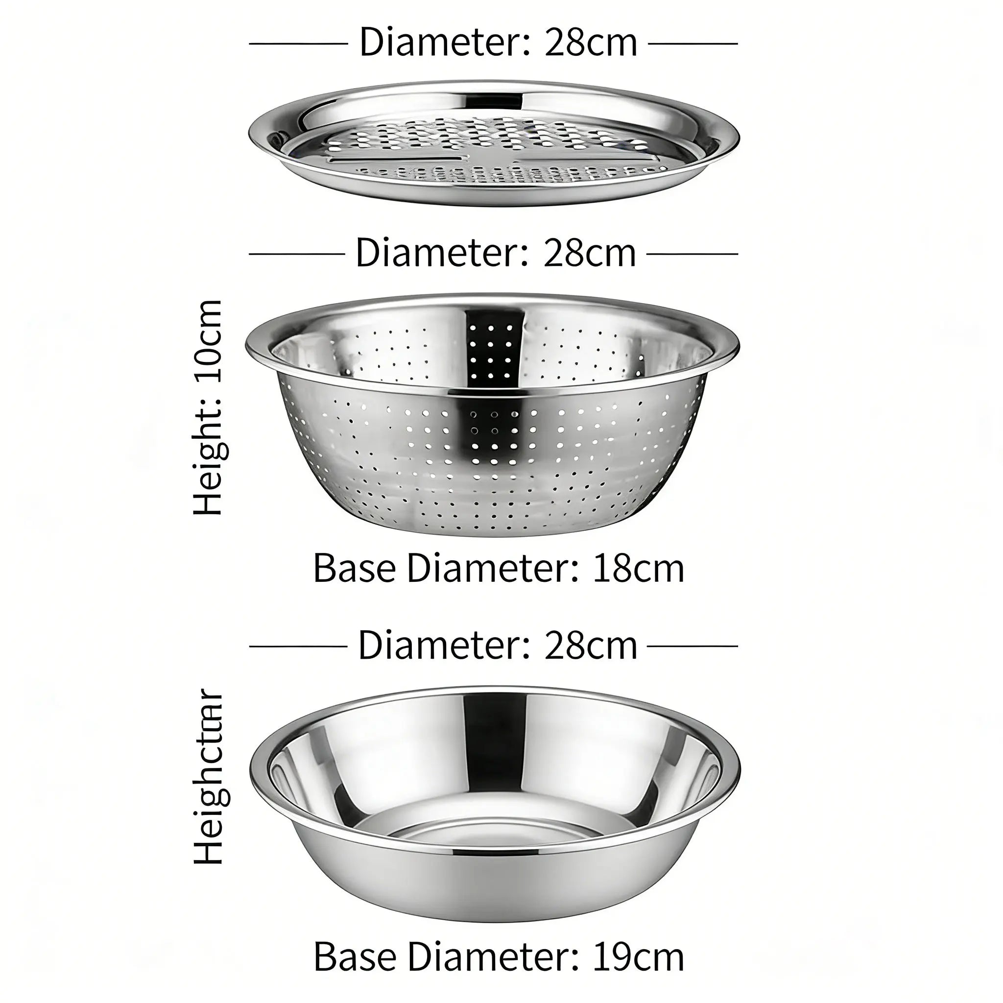 3pcs Stainless Steel Metal QX Kitchen Tools Food Chopper