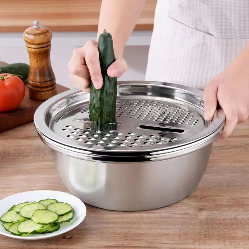 3pcs Stainless Steel Metal QX Kitchen Tools Food Chopper