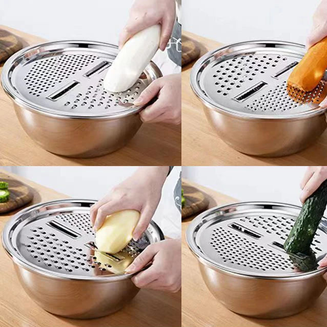 3pcs Stainless Steel Metal QX Kitchen Tools Food Chopper
