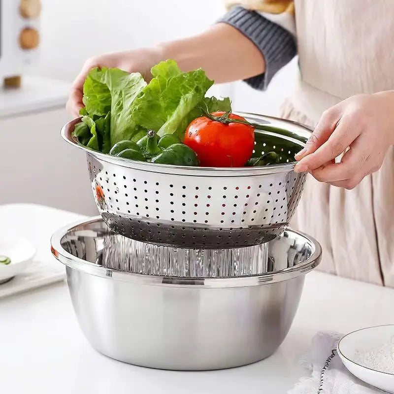 3pcs Stainless Steel Metal QX Kitchen Tools Food Chopper