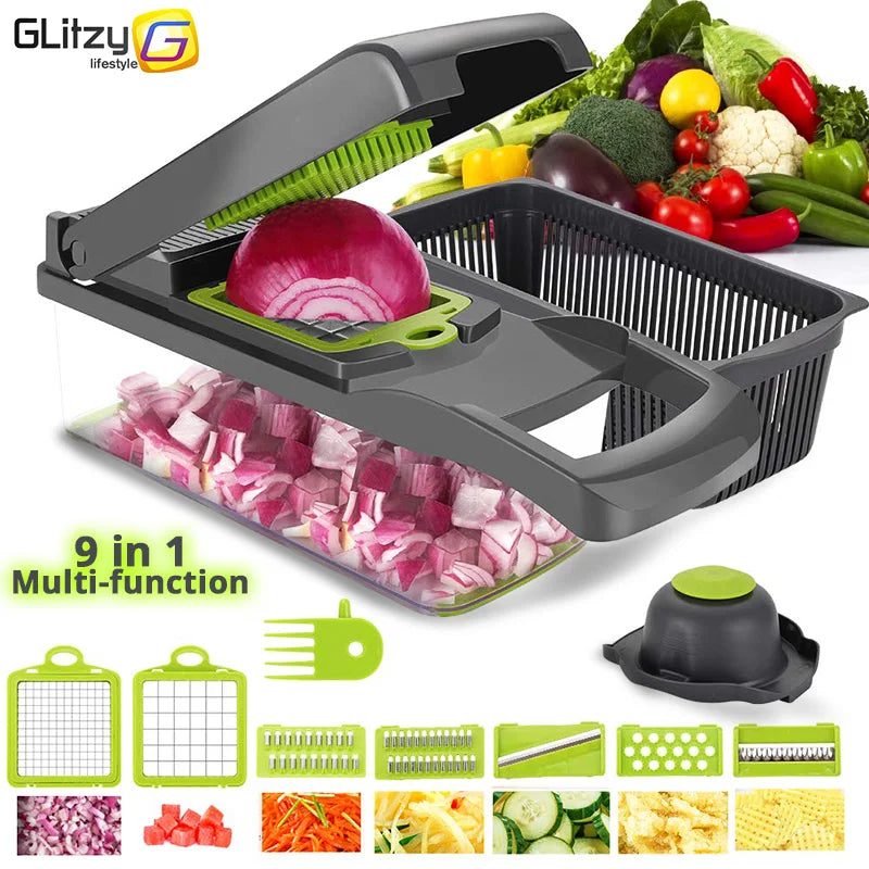 9-in-1 Multifunctional Vegetable Chopper & Grater