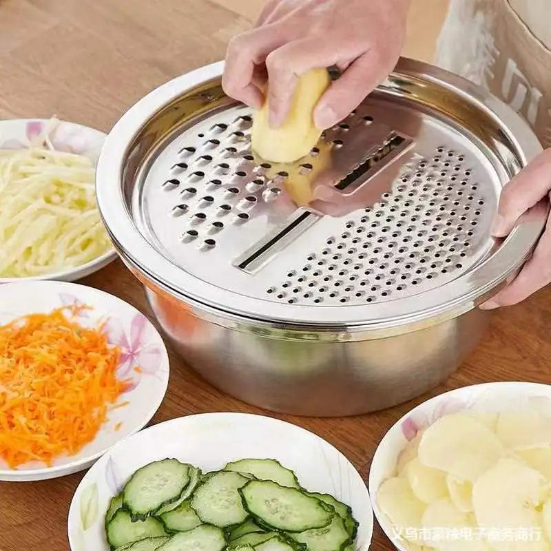 3pcs Stainless Steel Metal QX Kitchen Tools Food Chopper