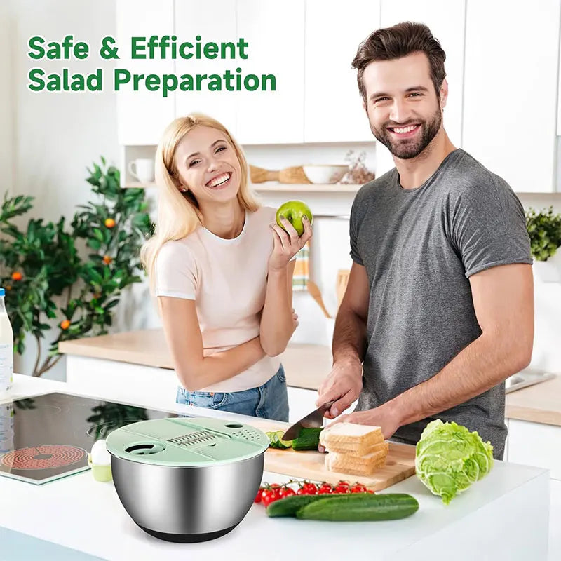 5QT Stainless Steel Salad Spinner