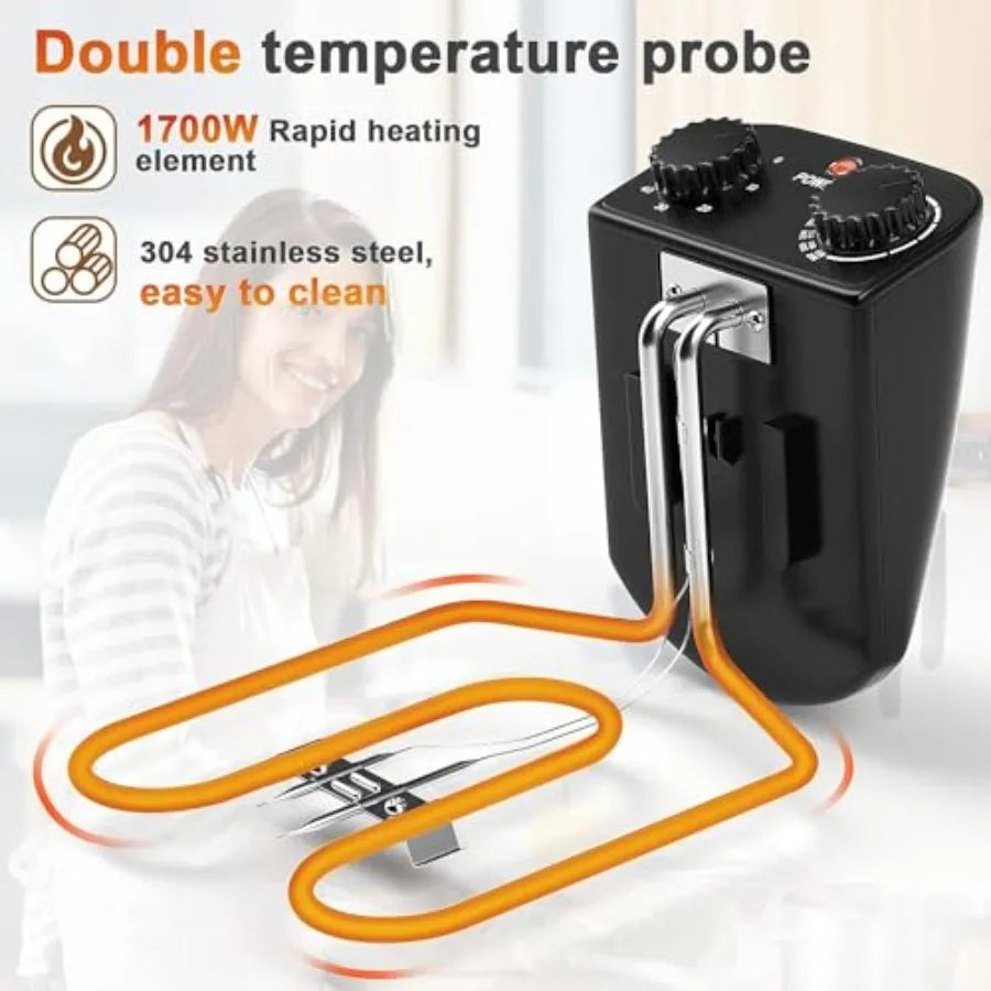Electric Deep Fryer with Triple Baskets 5.3QT/21 Cup