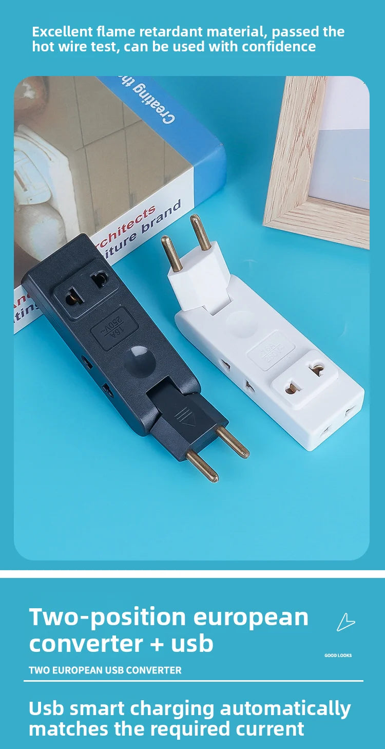Electrical Outlet Extender Flat Plug Power Strip