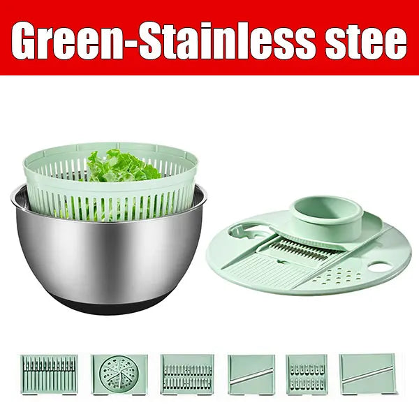 5QT Stainless Steel Salad Spinner