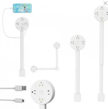 Electrical Outlet Extender Flat Plug Power Strip